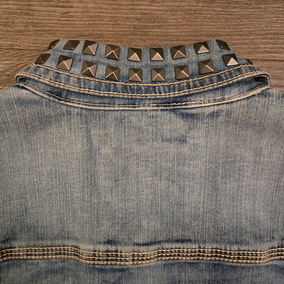 Buffalo David Bitton Women's Nadine Denim Jacket Light Wash Size L - Picture 4 of 11